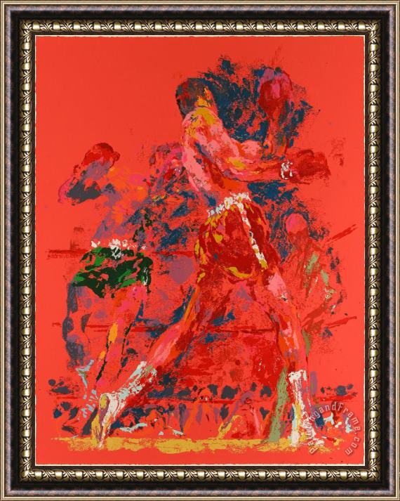 Leroy Neiman Red Boxers Framed Painting