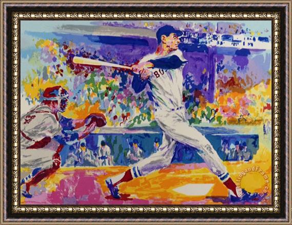 Leroy Neiman Ted Williams Framed Painting