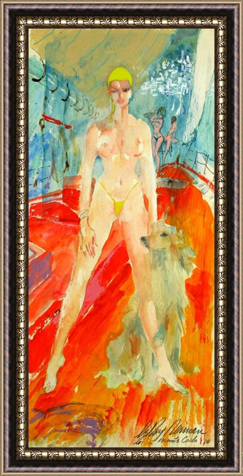 Leroy Neiman Topless Trio Framed Painting