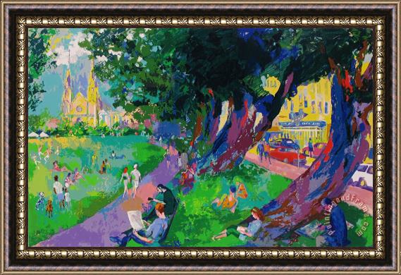 Leroy Neiman Washington Square Park Framed Painting