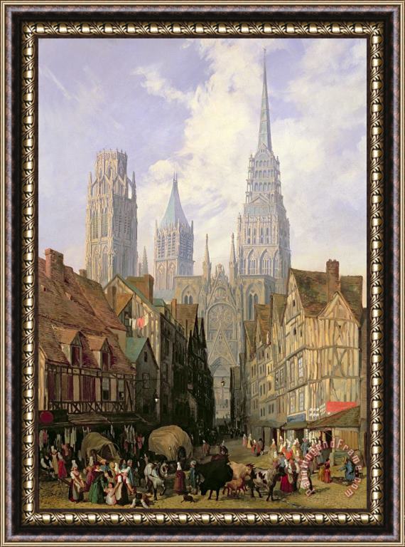Lewis John Wood Rouen Cathedral Framed Painting