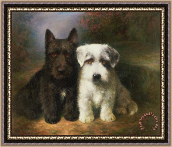 Lilian Cheviot A Scottish and a Sealyham Terrier Framed Print