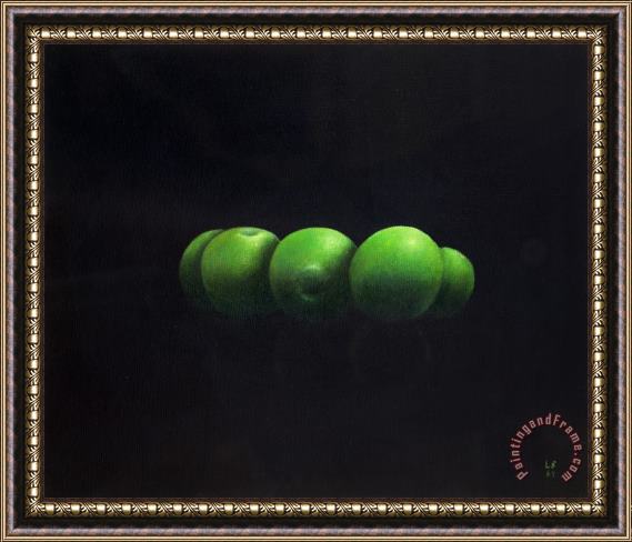 Lincoln Seligman Five Green Apples Framed Print