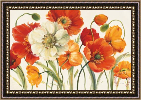 Lisa Audit Poppies Melody I Framed Painting