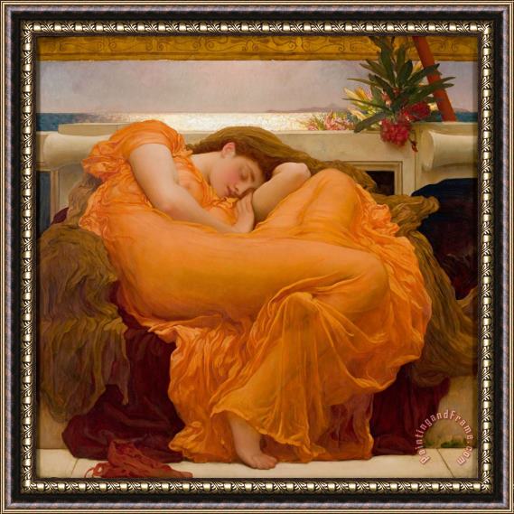 Lord Frederick Leighton Flaming June Framed Print