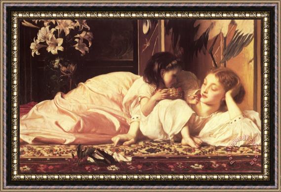 Lord Frederick Leighton Mother And Child Framed Print