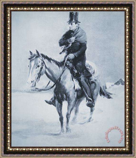 Louis Bonhajo Abraham Lincoln Riding His Judicial Circuit Framed Painting