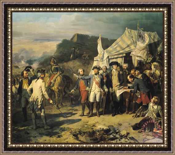 Louis Charles Auguste?Couder Siege of Yorktown Framed Painting