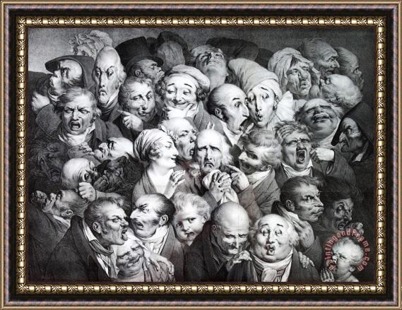 Louis Leopold Boilly Group of Thirty Five Heads Framed Print