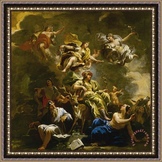 Luca Giordano Allegory of Prudence Framed Print