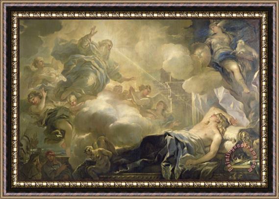 Luca Giordano The Dream of Solomon Framed Painting
