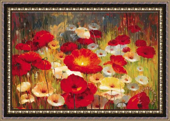 Lucas Santini Meadow Poppies Framed Painting
