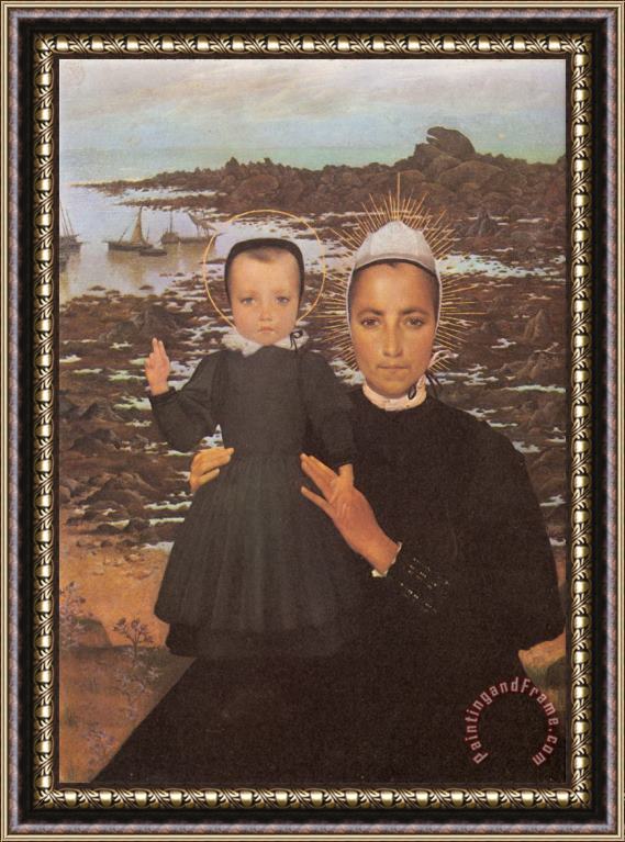 Lucien Levy-Dhurmer Our Lady of Penmarch Framed Painting
