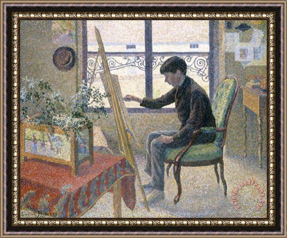 Lucien Pissarro Interior of The Studio Framed Painting