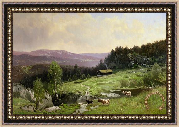 Ludvig Skramstad Telemark South Norway Framed Painting