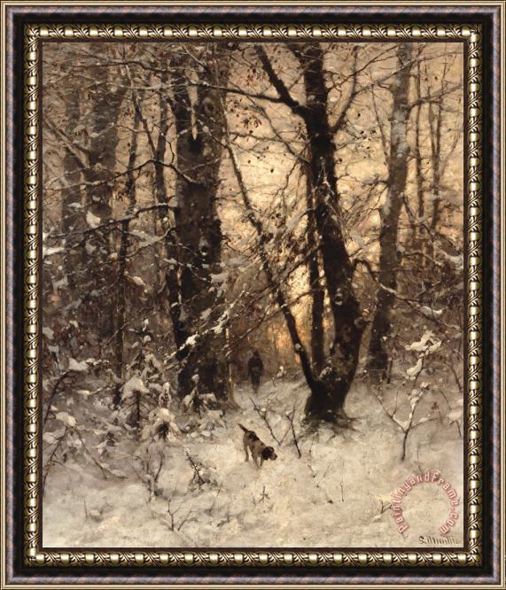 Ludwig Munthe Winter Twilight Framed Painting