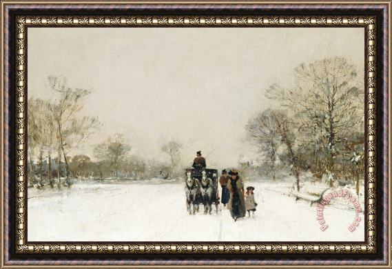 Luigi Loir In The Snow Framed Print