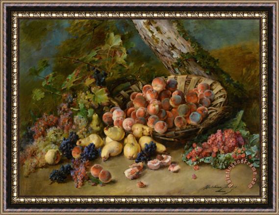 Madeleine Jeanne Lemaire Still Life with Fruits Framed Painting