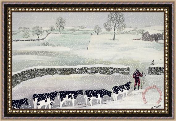 Maggie Rowe Cotswold - Winter Scene Framed Painting