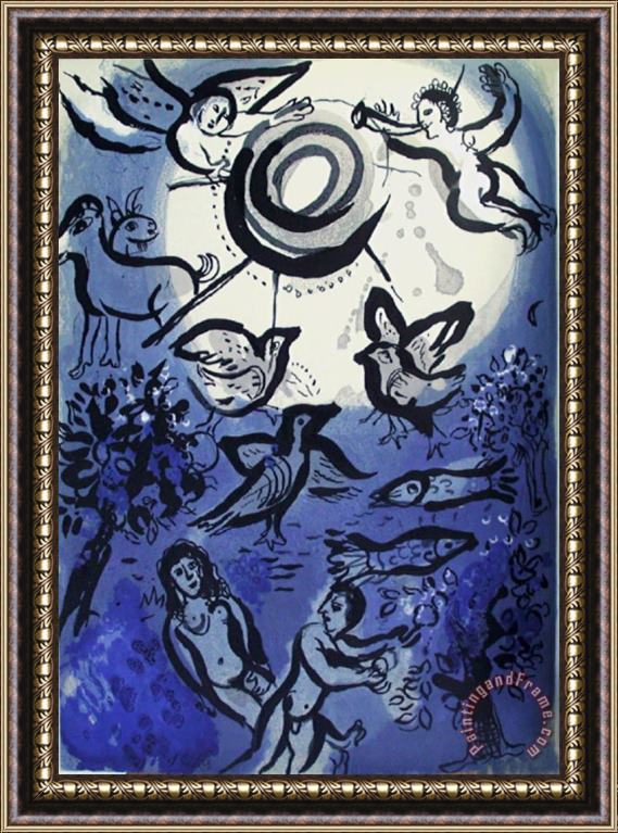 Marc Chagall Bible Creation Framed Painting