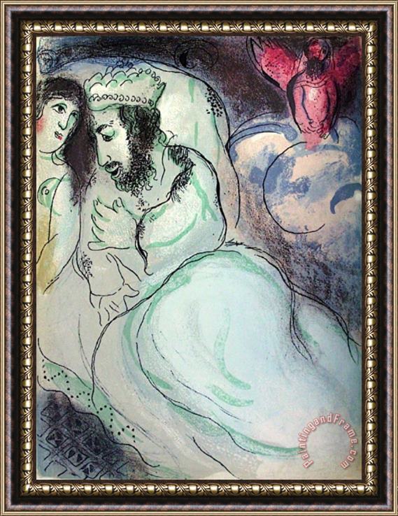 Marc Chagall Bible Sara Et Abimelech Framed Painting