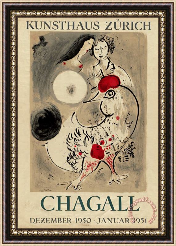 Marc Chagall Chagall, Kunsthaus Zurich, Dezember 1950 Januar 1951. 1950 Framed Print