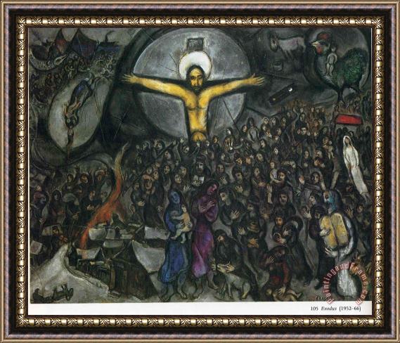 Marc Chagall Exodus 1966 Framed Painting