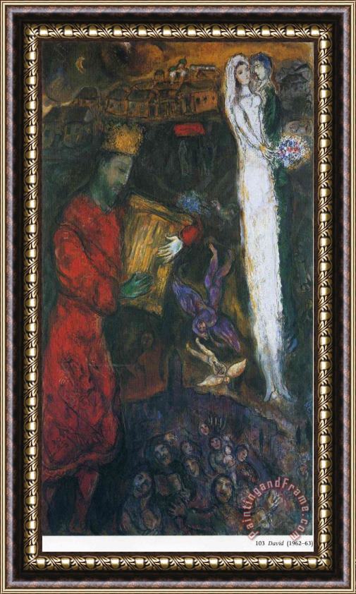 Marc Chagall King David 1963 Framed Print
