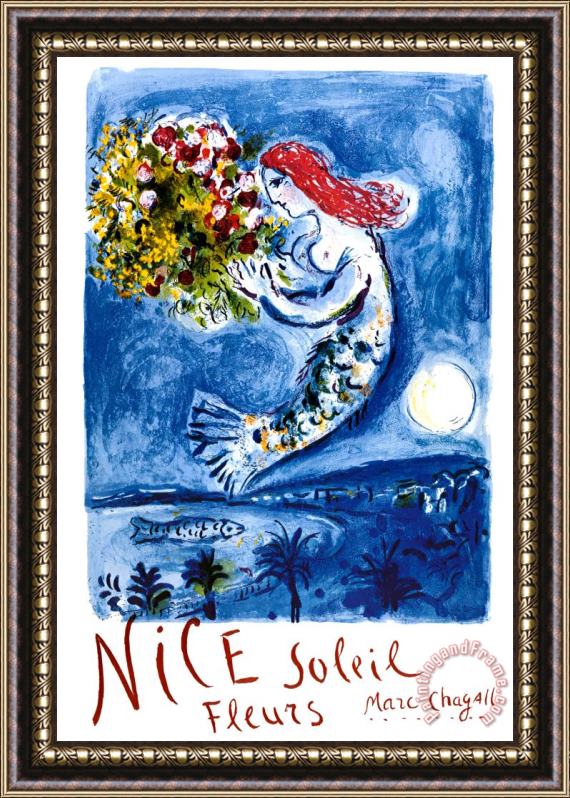 Marc Chagall Nice Sun Flowers Framed Print
