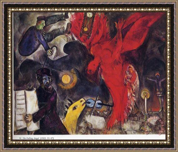 Marc Chagall The Falling Angel 1947 Framed Painting