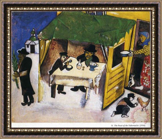 Marc Chagall The Feast of The Tabernacles 1916 Framed Painting