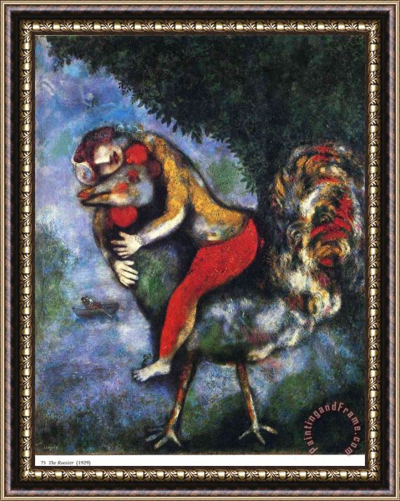 Marc Chagall The Rooster 1929 Framed Painting