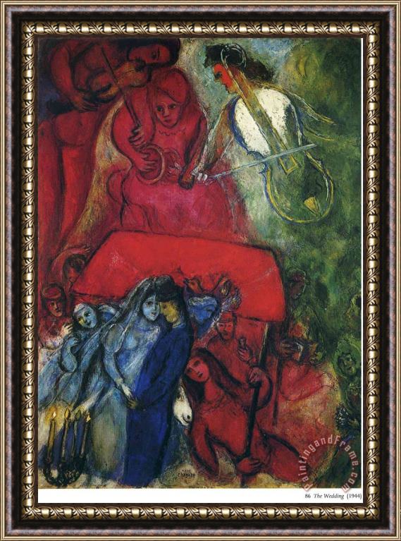 Marc Chagall The Wedding 1944 Framed Painting
