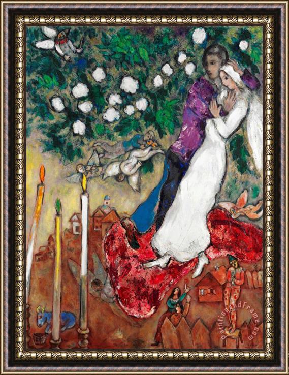 Marc Chagall Three Candles Framed Print