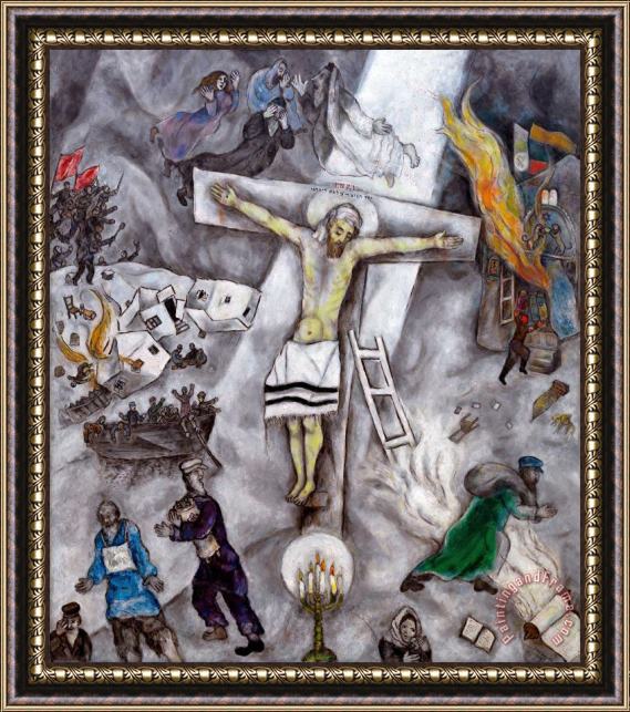 Marc Chagall White Crucifixion 1938 Framed Print