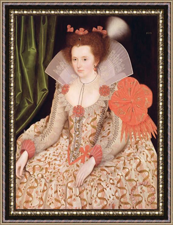 Marcus Gheeraerts Princess Elizabeth the daughter of King James I Framed Print