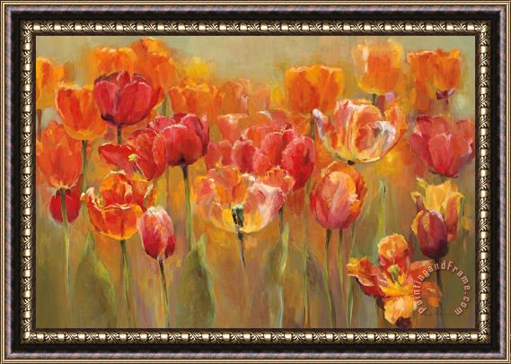 Marilyn Hageman Tulips in The Midst III Framed Painting