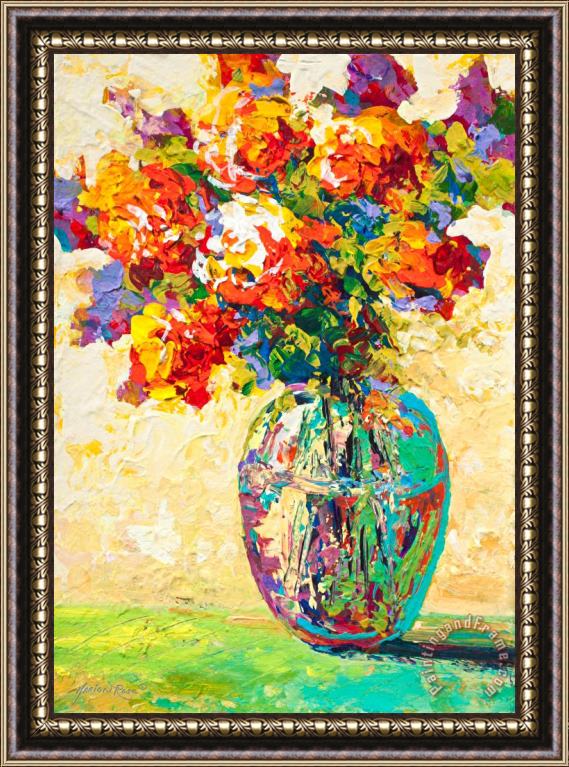 Marion Rose Abstract Boquet IV Framed Painting
