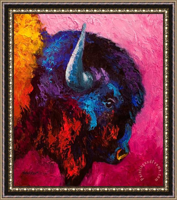 Marion Rose Ancient Soul - Bison Framed Painting