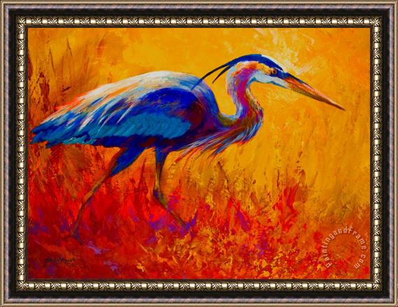 Marion Rose Blue Heron Framed Print