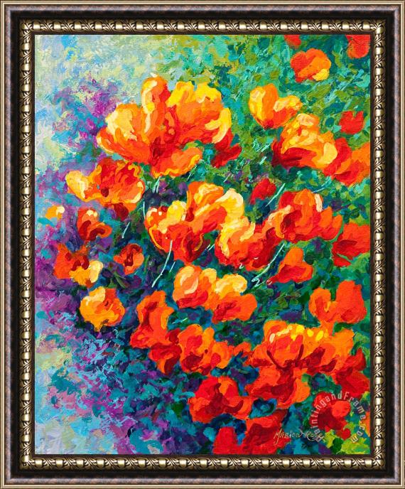 Marion Rose California Poppies Framed Painting