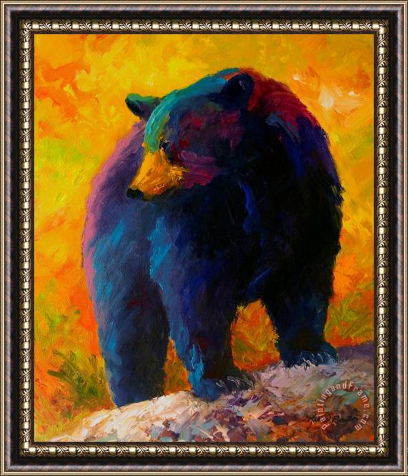 Marion Rose Checking The Smorg - Black Bear Framed Painting