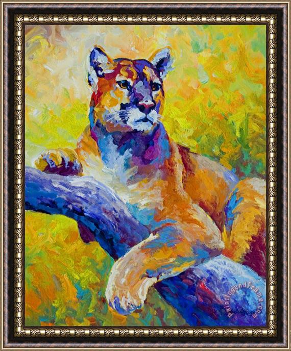 Marion Rose Cougar Portrait I Framed Painting