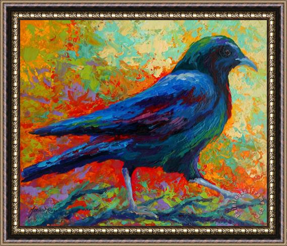 Marion Rose Crow Solo I Framed Painting