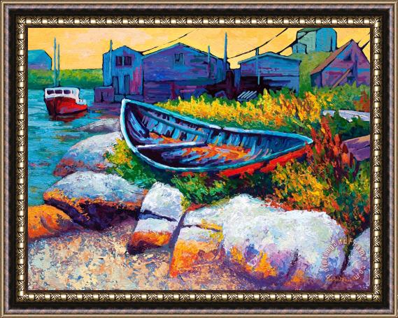 Marion Rose East Coast Boat Framed Painting