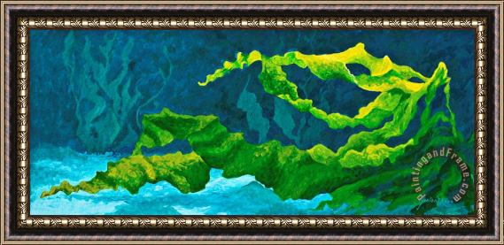 Marion Rose Flowing Kelp Framed Painting