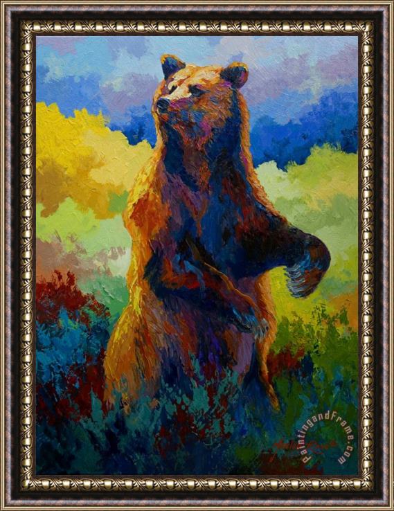 Marion Rose I Spy - Grizzly Bear Framed Painting
