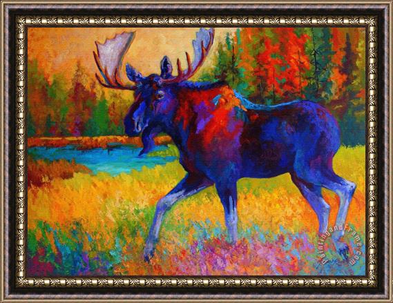 Marion Rose Majestic Monarch - Moose Framed Painting