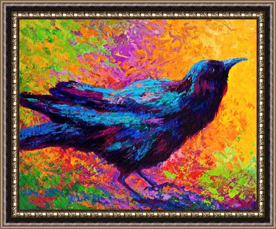 Marion Rose Poised - Crow Framed Painting