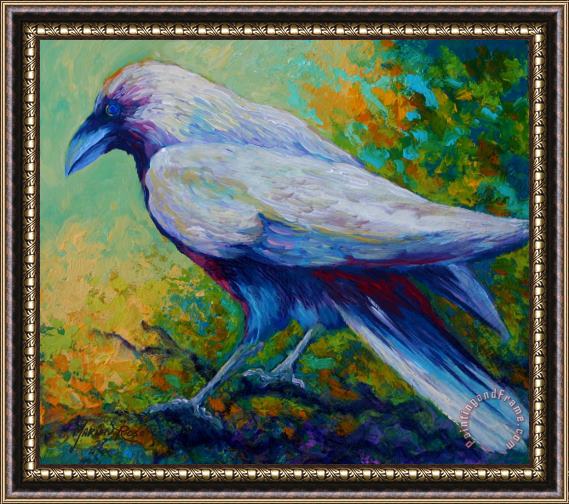 Marion Rose Spirit Raven Framed Painting